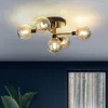 Lampadiers LED Lampadier per soggiorno camera da letto da cucina da pranzo lampada a soffitto moderna a sfera di vetro oro nero nera g9 g9