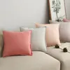 Pillow 60x60 CM Fashion Soild Color Light Pink Luxury Pillowcase Suede Cover Case For Sofa