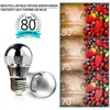 Bulbe E27 E14 LED lampe 5W 7W Économie d'énergie à moitié argentée Lumière de chambre à l'ombre 220V 110V Chauffeur de blanc froid