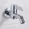 Bathroom Sink Faucets Home Single Cold Taps Brass Wall Mount Bibcock Decorative Outdoor Garden Faucet Black Quick Open Wc Tap