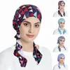 Boll kepsar kvinnor hat casual tryckt huvud mössa huvudbonad muslimsk turban