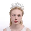 Vintage -Festzug hohe Krone Tiara Hochzeit Brautkristall Strasshaarzubehör Schmuck rot grün blau grün Diamant Kopfschmuck Schmuck