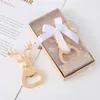 Creative Deer Head Bottle Opener Cute Metal Wedding Baby's Full Moon Soda Drink Beer Opener Gift Package Party Favors MJ0950