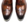 Sommer Herbst Echtes Leder Flügelspitze Plattform Herren Oxford Schuhe Spitzschuh Schnür-Oxfords Kleid Brogue Handgefertigter Schuh für Männer