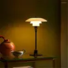 Lampes de table lampe à LED moderne abat-jour en verre veilleuse pour chambre chevet salon décor à la maison éclairage bureau de lecture