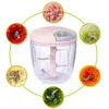 Fruit Vegetable Tools 500900ML Garlic Chopper Manual Rotate Cutter Slicer Crusher Kitchen Gadget Blenders Meat Grinder 221022