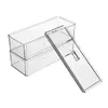 Jewelry Pouches Two-layer Multi-function Box Transparent Acrylic Cosmetic Storage Organizer Makeup Rack 23.3x9.4x14.5cm