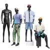 New Design Men Mannequins Matte Black Color Fashion Full body Stand Abstract Male Mannequin Famous FRP Display Clothes Dummy Models For Sale