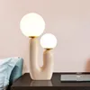 Lampes de table lampe postmoderne pour chambre chambre créative styliste modèle nordique étude tête de lit individuelle G9 LED bureau en verre de résine