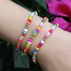 Bracelets porte-bonheur 5 pièces coloré perlé macramé Bracelet noué pour les femmes Boho mode bijoux apporter bonne chance réglable