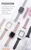 Bling Bracelet Bands with Cases Compatible Apple Watch Band 38mm 40mm 44mm 45mm Women Dressy Diamond Metal Strap with Rhinestone Bumper for iWatch Series SE 8 7 6 5 4 3 2 1