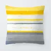 枕ケース黄色と灰色の幾何学的コレクション装​​飾パターンホームピローケーススクエアオフィス装飾クッションカバー