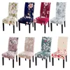 Sandalye kapak spandeks kapağı streç ev yemek elastik çiçek baskısı çok işlevli kumaş evrensel boyut