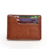 Pl￥nb￶cker Ankomst Small Men's Leather Magic Wallet Bank Case Cash Holing Money Clip Bus Card Bag Mini Purse For Man