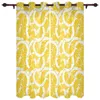 Curtain Bedroom Kitchen Luxury Curtains Fruit Lemon Flowers Window Living Room Decoration Items For