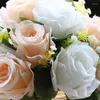 Flores decorativas de 26 cm de diâmetro artificial 15 cabeças de tecido simulação simulação de flor de flor de flor para a decoração de peça central de casamentos