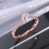 Fashion Women Sieraden Ring Elegant Crystal Rhinestones Ring For Womens Accessories Bride Wedding Party Rings Gift