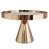 Выпечка инструментов Gold Cake Stand Mirror Top