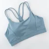 Yoga Outfit Removable Cups Gym Bra Padded Sports Push Up Stretchy Band Scoop Neckline Tops For Fitness Accessories