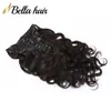 Clip recto en extensiones de cabello cabello humano 21pcs por set con 18 clips de doble trama natural color negro para mujeres 11a cutícula completa remy ola de cuerpo rizado profundo