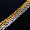 Chaînes Colliers pour hommes femmes chaîne de corde torsadée en acier inoxydable couleur or argent bijoux sur le cou k-accessoires