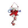 Fournitures de fête, 1 pièce, nœud papillon de noël, Double cloche, ornement de porte d'arbre de noël suspendu, décoration de maison, pendentif, ornements suspendus à la mode