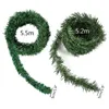 D￩corations de No￫l 5,5 m / 5,2 m de d￩coration de pin pour la maison Green Iron Garland Couronne de couronne artificielle de No￫l arbre rotin ornement de suspension