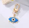 Woda upuść serce Niebieskie złe oczy Klucz pierścienia klęcznik moda Lucky Turkish Oko Klucz pierścień DIY Biecik