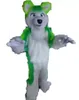 Déguisement de mascotte loup vert Halloween noël déguisement dépliants publicitaires vêtements carnaval unisexe adultes tenue