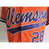 Clemson Tigers College Baseball Jerseys 28 Seth Beer Home Road Away Orange White 100% Stitched Shirts Top Quanlity Fast Shipping