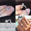 Moda Women Rock Trend White Rose Gold Crystal Zircon Engagement Design Rings for Women Wedding Jewelry Gift