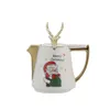 Tassen Mehrere Optionen Nordic Weihnachten Keramik Teekanne Tasse Untertasse Set Santa Claus Tee Elch Box Hause Geschenk Neujahr Thermische Geschirr Y2210