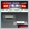 Ampoules de voiture 2pcs / lot erreur 18led plaque d'immatriculation lumière pour Skoda Transporter Passat Golf Touran blanc 6000K unité de décodage feu arrière goutte DH1GH