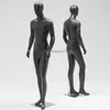 New Design Men Mannequins Matte Black Color Fashion Full body Stand Abstract Male Mannequin Famous FRP Display Clothes Dummy Models For Sale