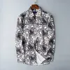 2021 Mens shirt luxury designer fashion trend wear long sleeve business casual brand spring slimming M-4XL#186