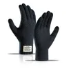 Gants de cyclisme Bicyc tricoté doigt complet pour hommes femmes hiver écran chaud thermique grande taille épaisseur vélo L221024