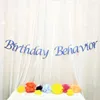 Party Decoration Birthday Behavior Banner DIY Paper Letter Baby Shower Decorations Po Prop Nursery Wall Decor