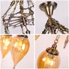 Pendant Lamps Moroccan Vintage Retro Lights Industrial LED Indoor Lighting Living Room Decor Loft Bedroom Restaurant Bar Glass