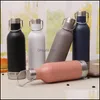 Vattenflaskor Creative Sports Vacuum Cup Portable Five Colors Water Bottle Drable Wear Resistant rostfritt stål Tumbler Drop Delive DHSRD