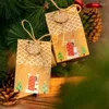 Gift Wrap Advent Calendar Gingerbread House Box Christmas Treat Candy Favor With Tag Sticker Countdown Xmas