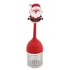 Infusores de ch￡ de Natal Filtros de ch￡ de silicone Filtros para lavagem de lavagem de lou￧a Decora￧￣o segura Rre15377