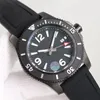 Breit super-ocean 46MM tarcza ze stali nierdzewnej obrotowa ramka męski zegarek automatyczny mechaniczny zegarek z gumką Luminous zegarki na rękę