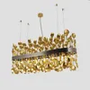 Lustres Lustre Moderne LED Cuivre Cuillère Luminaire Pendentif Plafonnier Couloir Lumière PA0517