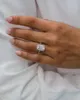 Anelli di nozze Jovovasmile 7 Carat 18K Gold Anello 9x13mm Emerald Cut Diamond Engagement Women 221024