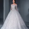 Glitter Off épaule robe de bal robes de mariée 2023 luxe saoudien arabe scintillant dos nu robes de mariée avec long train vestidos de novia robe mariee