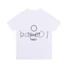 Maglietta da uomo di marca di moda di lusso Design Lettera Stampa Manica corta Girocollo T-shirt estiva allentata Top Nero Bianco Taglia asiatica S-2XL