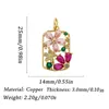 Charmes couleur cristal Zircon décoré à la main cuivre fleur pendentif collier à faire soi-même bijoux accessoire à la mode femmes cadeau en gros