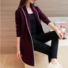 Women's Trench Coats Large Size Wild Long Sleeves Solid Color Sweater Women's Jacket 2022 Spring And Autumn Fashion Cardigan