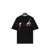 Fashion Brand Mens T Polo Shirt Lighing Blade Letter Print Round Neck Short Sleeve Loose T-shirt Casual Top Black Apricot