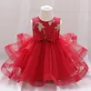 Mädchenkleider Sommer 1 Jahr Babykleid bestickte Tutu Party Kleinkind Kinder Kleidung Kleidung 1. Geburtstag Outfits Infantil Vestido